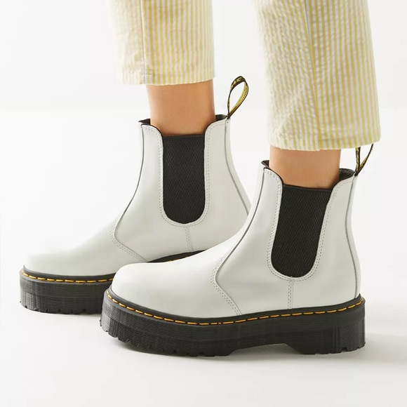 Dr. Martens 2976 Quad Chelsea Platform Boots – White Leather (EU 37 / US M 5) - Picture 5 of 16